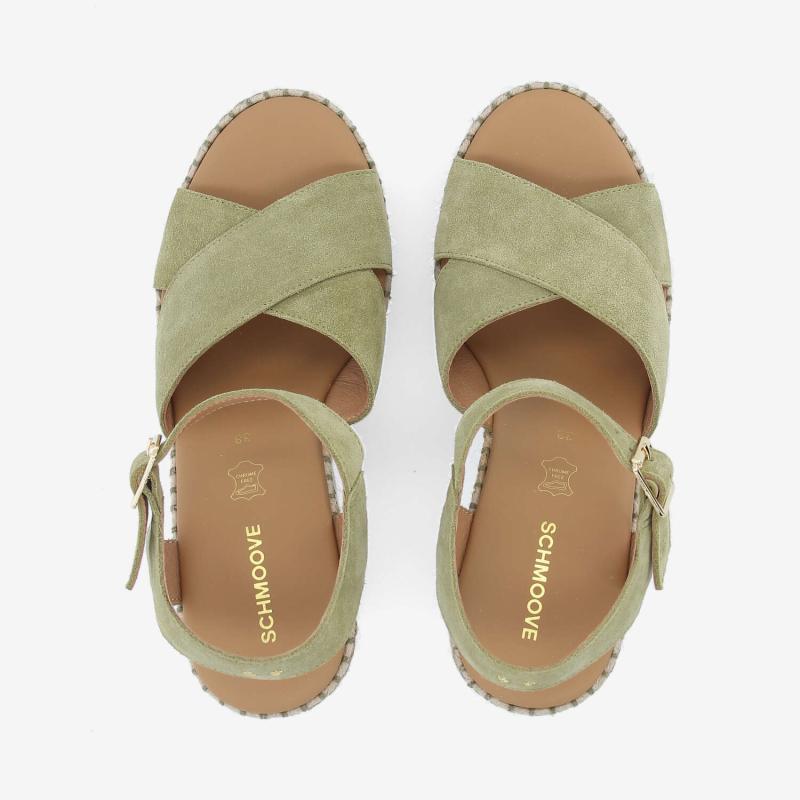 MINA SANDALE W - SUEDE - GREEN